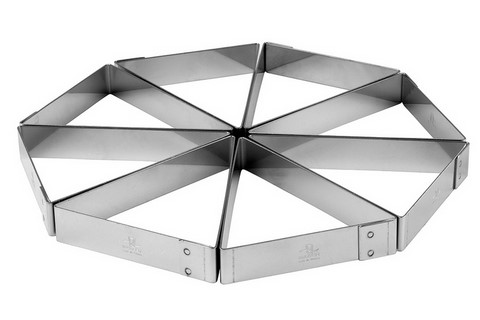 MOZAÏK LOT DE 8 TRIANGLES INOX 12X9.8X2 CM 