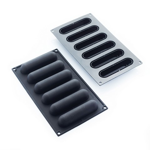 Moule silicone 6 eclairs martellato