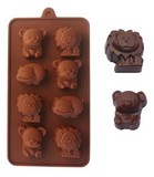 Moule silicone chocolat animaux rigolos pas cher